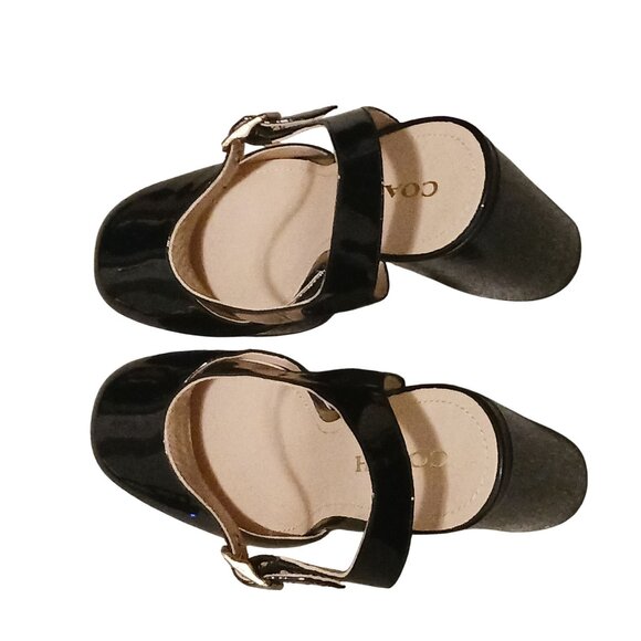 Coach Glossy Black Platform Sandals - Picture 10 of 15